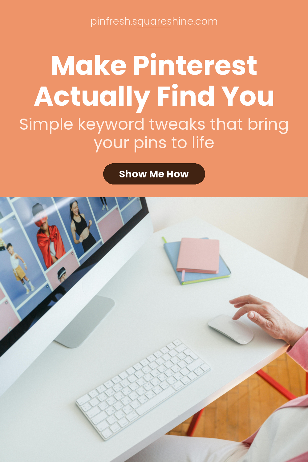Illustration of a Pinterest pin with low views